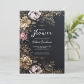 Dark Moody Floral Gothic Vrijgezellenfeest Kaart (Staand voorkant)