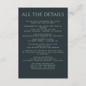 Dark Moody Floral Informatiekaartje (Voorkant)