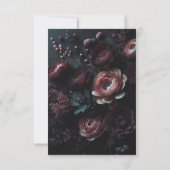 Dark Moody Floral RSVP Kaartje (Achterkant)