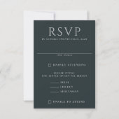 Dark Moody Floral RSVP Kaartje (Voorkant)