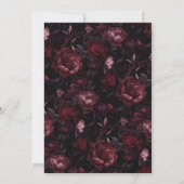 Dark Moody Floral Skull Gotisch Vrijgezellenfeest Kaart (Achterkant)