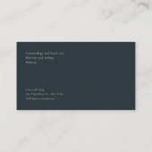 Dark Moody Floral Starry Night Full Moon Visitekaartje (Achterkant)