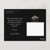 Dark Moody Floral Wedding Dank je wel foto Briefkaart (Achterkant)