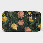 Dark Moody Florals Antiek Redouté Rozen Case-Mate iPhone Case (Achterkant (horizontaal))