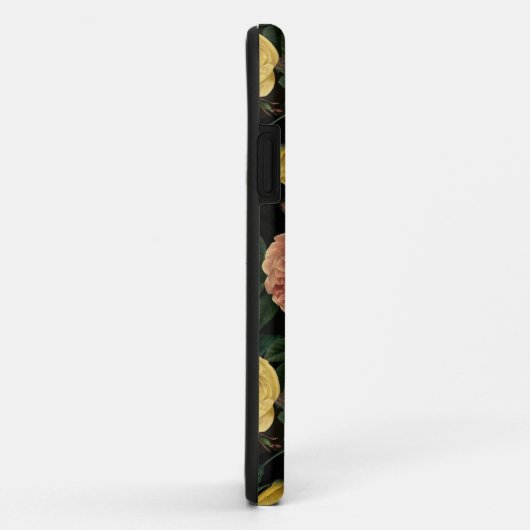 Dark Moody Florals Antiek Redouté Rozen Case-Mate iPhone Case (Achterkant/rechts)