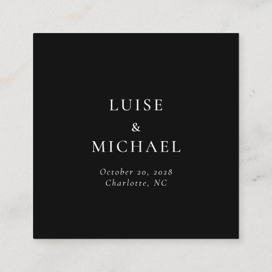 Dark Moody Florals Bruiloft RSVP QR Code Informatiekaartje (Achterkant)