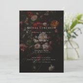 Dark Moody Flowers Romantische bruiloft Vrijgezell Kaart (Staand voorkant)