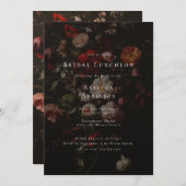 Dark Moody Flowers Romantische bruiloft Vrijgezell Kaart (Voorkant / Achterkant)