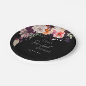 Dark Moody Flowers Vrijgezellenfeest Papieren Bordje (Gekanteld)