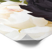 Dark Moody Glam Botanical Floral Welcome Wedding Poster (Hoek)