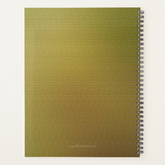 Dark Moody Goldfinch Custom Planner | Bird Art (Achterkant)