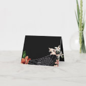 Dark Moody Gothic Bloemen Gevouwen Dank u kaart (Achterkant)