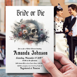 Dark Moody Gothic Bruid of Die Vrijgezellenfeest Kaart