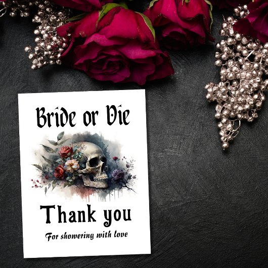 Dark Moody Gothic Bruid of Die Vrijgezellenfeest Kaart