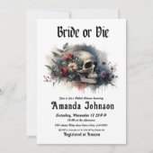 Dark Moody Gothic Bruid of Die Vrijgezellenfeest Kaart (Voorkant)