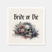 Dark Moody Gothic Bruid of Die Vrijgezellenfeest Servet (Voorkant)