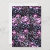 Dark Moody Gothic Paarse Bloem Vrijgezellenfeest Kaart (Achterkant)