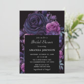 Dark Moody Gothic Paarse Bloem Vrijgezellenfeest Kaart (Staand voorkant)