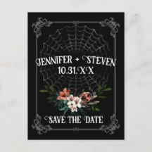 Dark Moody Gothic Wedding Save the Date Briefkaart