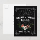 Dark Moody Gothic Wedding Save the Date Briefkaart (Voorkant / Achterkant)