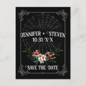 Dark Moody Gothic Wedding Save the Date Briefkaart (Voorkant)