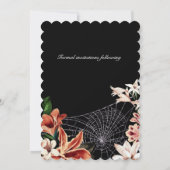 Dark Moody Gothic Wedding Save the Date Kaart (Achterkant)