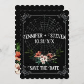 Dark Moody Gothic Wedding Save the Date Kaart (Voorkant / Achterkant)