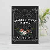 Dark Moody Gothic Wedding Save the Date Kaart (Staand voorkant)