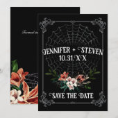 Dark Moody Gothic Wedding Save the Date Kaart (Voorkant / Achterkant)
