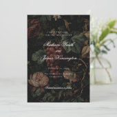 Dark Moody Herfst Autumn Vineyard Wedding Save The Date (Staand voorkant)