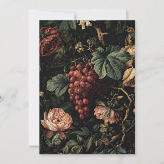 Dark Moody Herfst Autumn Vineyard Wedding Save The Date (Achterkant)