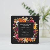 Dark Moody Herfst Floral lRomantisch Vrijgezellenf Kaart (Staand voorkant)