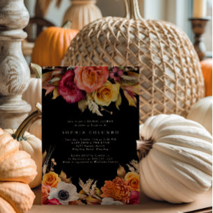 Dark Moody Herfst Floral lRomantisch Vrijgezellenf Kaart
