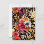 Dark Moody Herfst Floral Vrijgezellenfeest Dank u Bedankkaart (Achterkant)