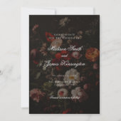 Dark Moody Herfst Herfstbloemen bruiloft Save The Date (Voorkant)