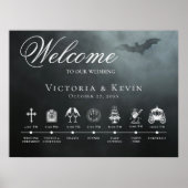 Dark Moody Midnight Bat & Fog Orde van Evenementen Poster (Voorkant)