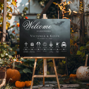 Dark Moody Midnight Bat & Fog Orde van Evenementen Poster