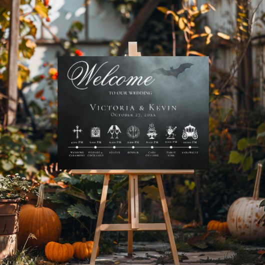 Dark Moody Midnight Bat & Fog Orde van Evenementen Poster