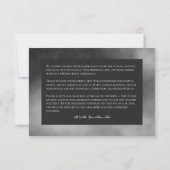 Dark Moody Midnight Bat & Mist Bruiloft Bedankkaart (Achterkant)