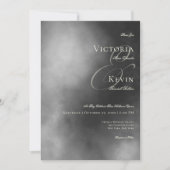 Dark Moody Midnight Zwart Mist Bruiloft Kaart (Voorkant)