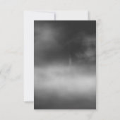Dark Moody Midnight Zwart Mist Bruiloft QR Code RSVP Kaartje (Achterkant)