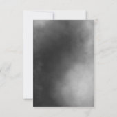 Dark Moody Midnight Zwart Mist Bruiloft Save The Date (Achterkant)