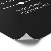 Dark Moody Minimal Blauwgroen Moth Orde van Evenem Poster (Hoek)