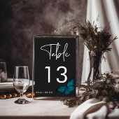 Dark Moody minimale Blauwgroen mot bruiloft Kaart