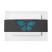 Dark Moody minimale Blauwgroen mot bruiloft Uitnodigingen Wikkel (Voorkant Voorbeeld)