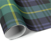 Dark Moody Navy and Forest Green Tartan Plaid Cadeaupapier (Rol Hoek)