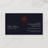 Dark Moody Night Autumn Floral Logo Visitekaartje (Achterkant)