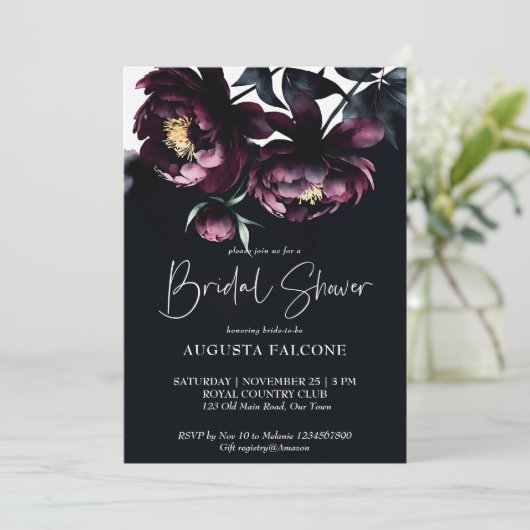 Dark moody noir elegante vrijgezellenfeesten sjabl kaart (Staand voorkant)