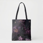 Dark Moody Paarse Dramatische Bloemen Bruidsmeisje Tote Bag (Voorkant)