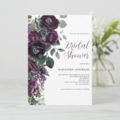 Dark Moody Paarse Floral Vrijgezellenfeest Kaart (Staand voorkant)